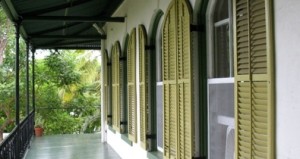 Great buildings come from identifying people's needs and the design patterns that support them. This is a picture of Ernest Hemingway's porch.